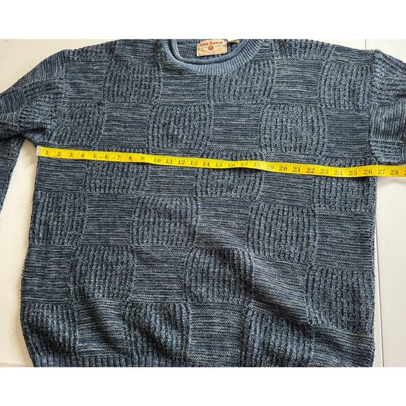 Vintage John Baner Jumper Sweater Mens XL Blue Knit Wool Fisherman Grampacore - Picture 5 of 8